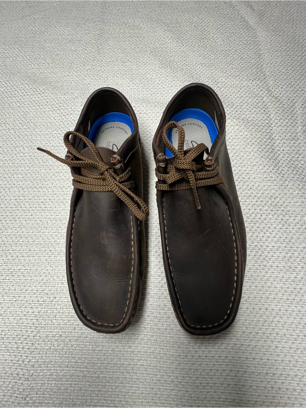 Shacre ii 2 Run Moc Toe Chukka Clark’s Men 8.5 Lace Up Brown Leather Shoe 15522